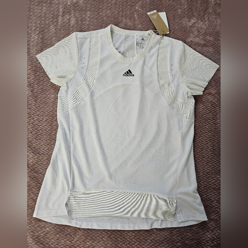 Adidas Women's White Performance Top Size L